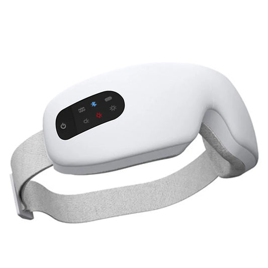 עיסוי עיניים חשמלי קומפרס חם עיסוי רטט Bluetooth מוזיקה הקלה על מתח עייפות להירגע טיפוח עיניים מתקפל משקפיים חכמים